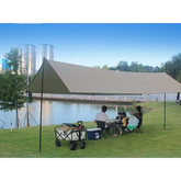Ultra-Light Outdoor Camping Canopy - 3x4m Hexagonal Waterproof & UV-Resistant Awning for Picnics & Travel